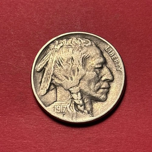 (1) Beautiful Antique 1917-P Buffalo/Indian Head Nickel XF-EXTRA FINE