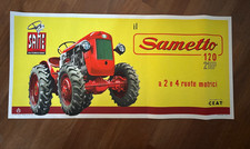 MANIFESTO,Poster 1960 il SAMETTO 120 21 HP, TRATTORE Agricolo SAME Auto Car CEAT