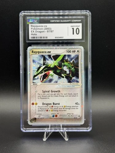 CGC 10 Rayquaza Ex 97/97 EX Dragon 2003 Pokemon Holo