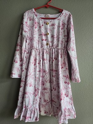    NWT Clover Cottage Cherry Toile Dress | Size 7/8   