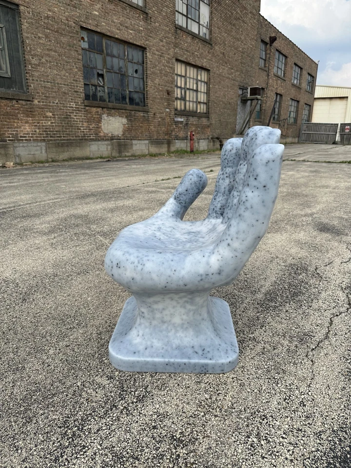 Dalmatian Granite Black & White Left Hand Shaped Chair 32" Adult 70s iCarly - Image 3 of 4