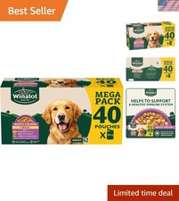 Meaty Chunks Adult Wet Dog Food Mixed in Jelly - Beef, Chicken & Lamb 40x100g 4.25 per kilo