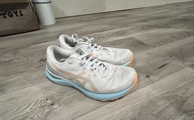 Asics Gel-Cumulus 24 Running Low Shoes White Orange Pop 1012B206 Women's Sz 9.5