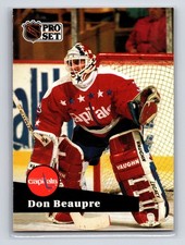 1991-92 Pro Set - Don Beaupre #257 Washington Capitals Hockey Card