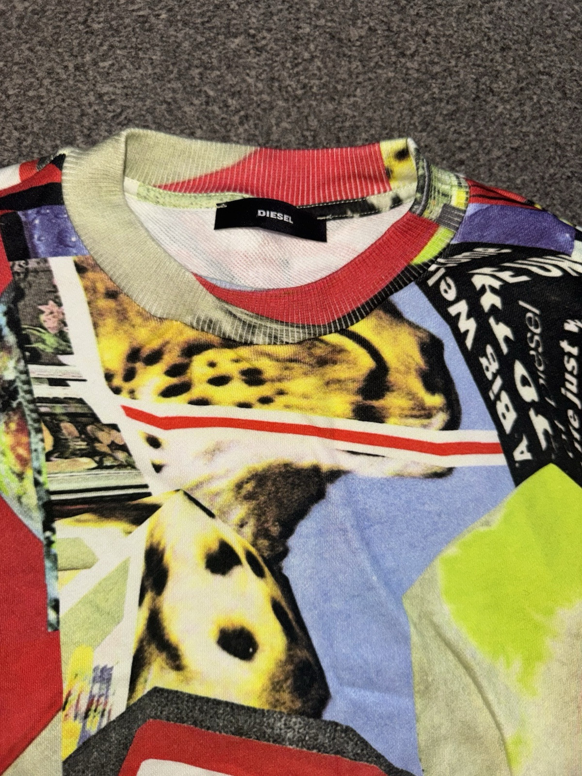 Diesel Vintage Emmick Crazy Pattern Crew Sweatshirt Women’s Size Medium image 4