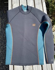 Billabong Revolution 2mm Wetsuit Jacket Reversible Long Sleeve Surf Top Men's