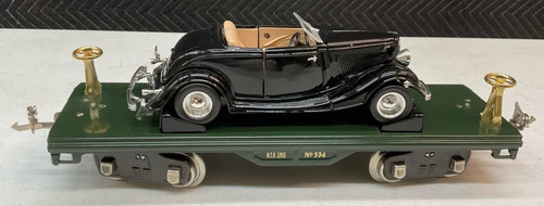 Coche plano verde hojalata estándar MTH 534 con Roadster negro 10-1161 EX - SIN CAJA | Zustand: Used