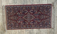 Karastan Vintage 2.2" X 4"Rug, 100% Wool, 785 Red Sarouk, Woven in The USA