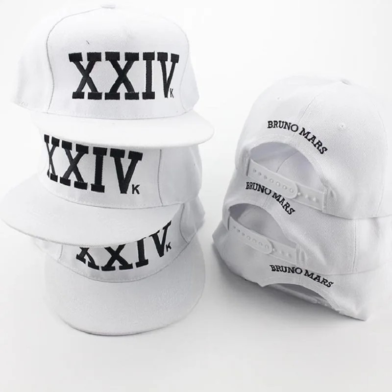 New Bruno Mars 24k Magic Baseball Cap Black and Red Hat Hip Hop