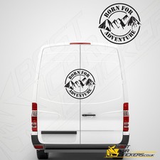 Van Mountain Compass Vinyl Stickers For Camper Van Caravan Graphic Rear Decals