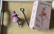 TIN TREASURES Retro Tin Ballerina Spinning Top. Collectible. NEW.