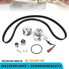 ZAHNRIEMENSATZ + WASSERPUMPE FÜR AUDI A3 A4 A6 SEAT SKODA VW GOLF 7 1.6 2.0 TDI