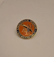 Rare Adirondack Museum Canoe Portage Blue Mountain Lake Enamel Pin, Very Nice!
