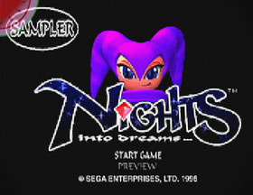 TESTED Sega SATURN Demo Game NIGHTS INTO DREAMS Sampler Disc in Bonus Case Box