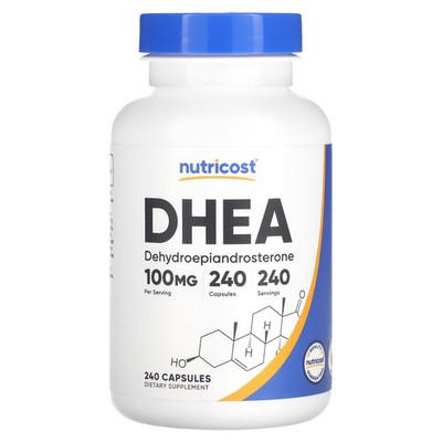 2 X Nutricost, DHEA , 100 mg , 240 Capsules