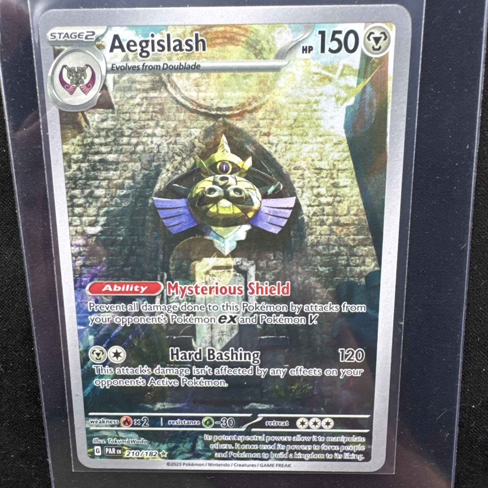 Aegislash 210/182 Sv04: Paradox Rift Holo Pokemon Trading Card