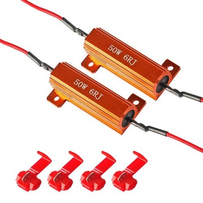 2 PCS Load Resistor,LED Turn Signal Resistor Flasher Adaptor with Wire 2 Pcs 