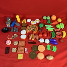 Play Pretend Food Fruit Veggies Snacks Other / 79 Pieces Lot / Plastic Toy /Flaw