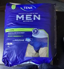 Tena Medium Men Active Pants, S/M (x9) 9 Count (Pack of 1), Dark Blue 