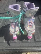 Sulifeel Adjustable Kids Roller Skates US 13C-3Y Rainbow Light Up Wheels