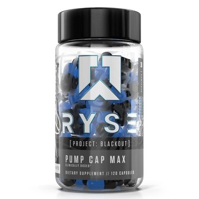 RYSE Project Blackout Pump Cap Max - Pre Workout Nitric Oxide Booster Supplem...