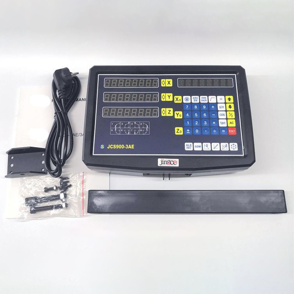 Bridgeport Mill DRO System Grey SINO Digital Readout DRO 3 Axis 1um Glass Linear Scale Meter Vernier Caliper