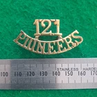 WW1 British Colonial Indian Army 121st Pioneer Regiment Shoulder Title Badge