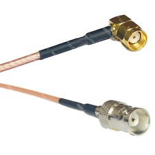 RG316 RP-SMA MALE ANGLE to BNC FEMALE RF Cable Rapid-SHIP LOT