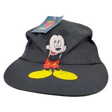 Vintage Disney Mickey Mouse Unlimited Hat Cap Black Rare Deadstock NWT