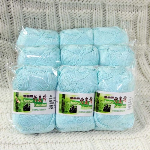 Sale Lot 1-9 Skeins x 50gr Soft Bamboo Cotton Baby Hand Knit Shawls Crochet Yarn - Picture 21 of 129