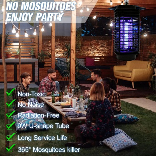 1~4PCS Electric Mosquito Insect Zapper Fly Bug Killer Trap LED Lamp Pest Control - Picture 3 of 9