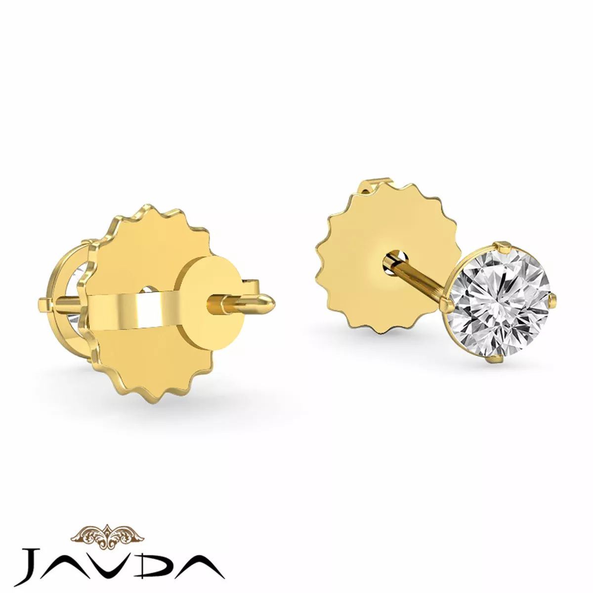 Friction back vs Screw back diamond stud earrings