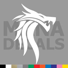 Dragon Head Vinyl Die Cut Decal Sticker - Dracon Draconian Mythical Creature