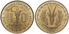 Westafrika - West Africa 10 Francs L'afrique de L'ouest - verschiedene Jahrgänge
