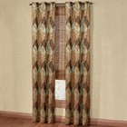 Urban Leaves II Factory Second Grommet Curtain Pair Multi Warm 84 x 84