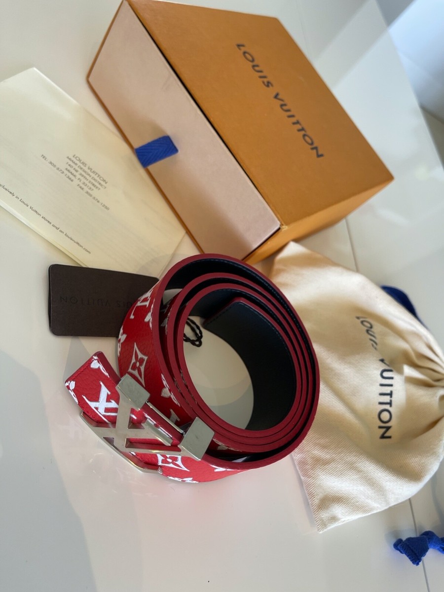 LV x Supreme Mens Monogram Belt Limited Edition Brand New With Box