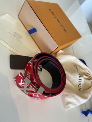 LV x Supreme Mens Monogram Belt Limited Edition Brand New With Box