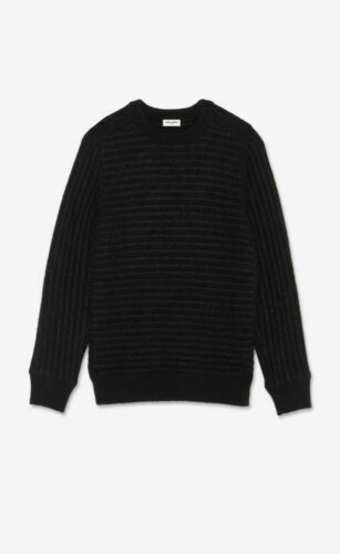 NWOT Saint Laurent Black Wool 'Love Yves 1975' Sequin Snake NWOT Saint Laurent Black Wool 'Love Yves 1975' Sequin Snake