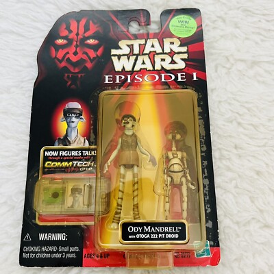 Star Wars Ody Mandrell/ Otoga 222 pit droid w/ CommTech Chip ep.1 figure