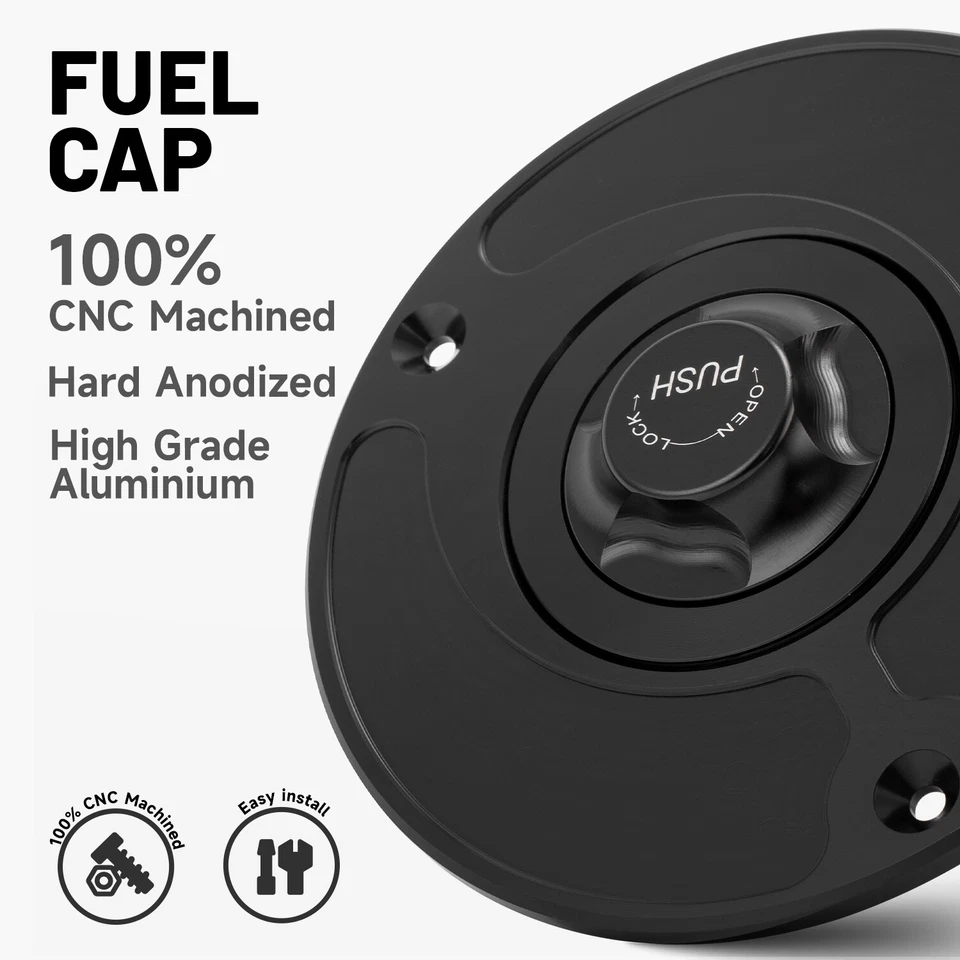 Cubierta de tapa de tanque de combustible de gasolina CNC sin llave para Honda CBR600 CBR600RR 400RR 250RR 1000RR Foto 4 de 4