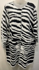 AUTOGRAPH Zebra, Coatigan, Black/White w Pockets -L- NWT rrp $119.99