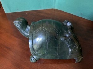 Stunning Carved Jade Turtle Figurine Babies on Back | eBay