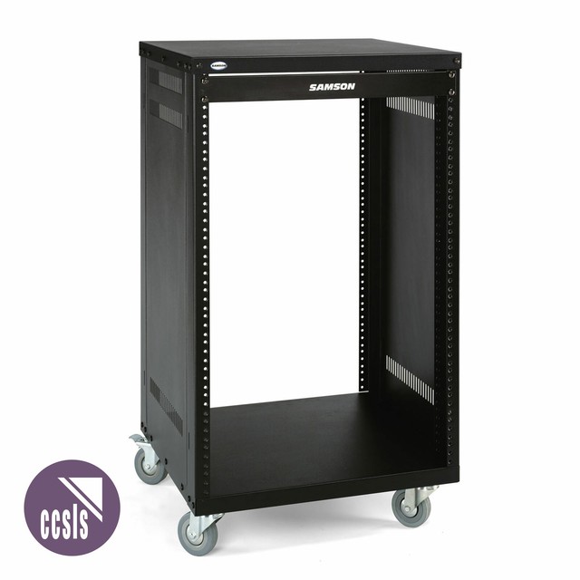 Samson Srk21 21 Unit Universal Rack Stand W Locking Casters For Sale Online Ebay