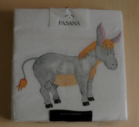 20 Servietten Niedlicher Esel 1 Packung Ovp Motivservietten Donkey Tiere Fasana