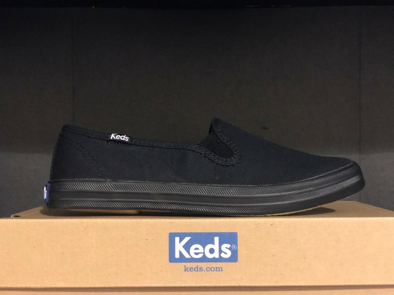 keds black slip on sneakers