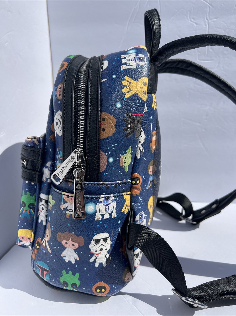 Star Wars Loungefly Mini Backpack Disney Parks Chibi Print NWT Rare 427252325697.png main image 4