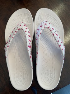 flamingo crocs flip flops