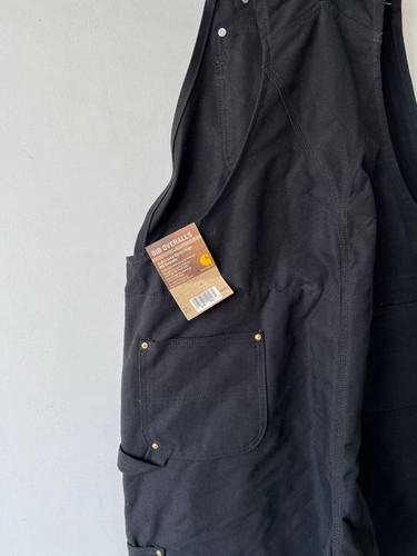 NEW! Men's Carhartt R41 Bib Overalls Black Insulated Quilted Lined Size 40 x 34 - Picture 11 of 15