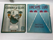 THE CUBANOLA GLIDE AND LONESOME LAND SONGS MUSIC BOOKS LOT OF 2