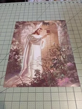 1942 Warner Sallman CHRIST KNOCKS AT HEARTS DOOR  10.25"x13.25" Lithograph Print